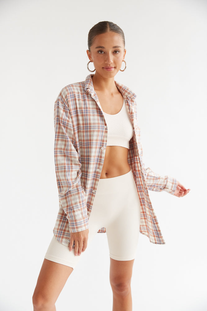 Flannel and biker discount shorts