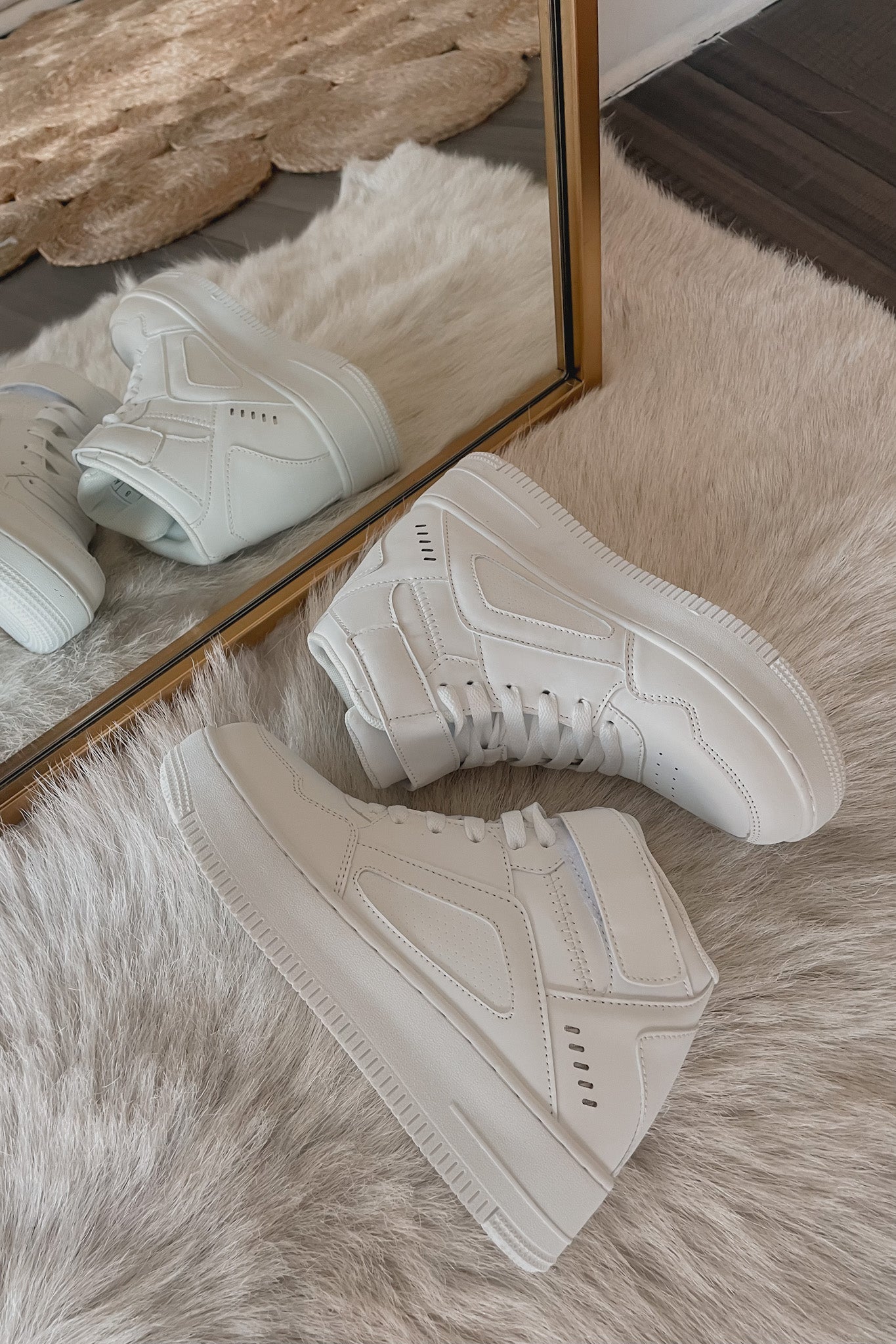 White high hotsell top velcro sneakers