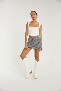 Kim High-Rise Sequin Mini Skort • Shop American Threads Women's Trendy  Online Boutique – americanthreads