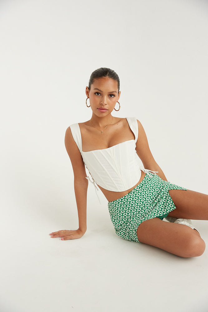 Kiko Corset Crop Top • Shop American Threads Women's Trendy Online