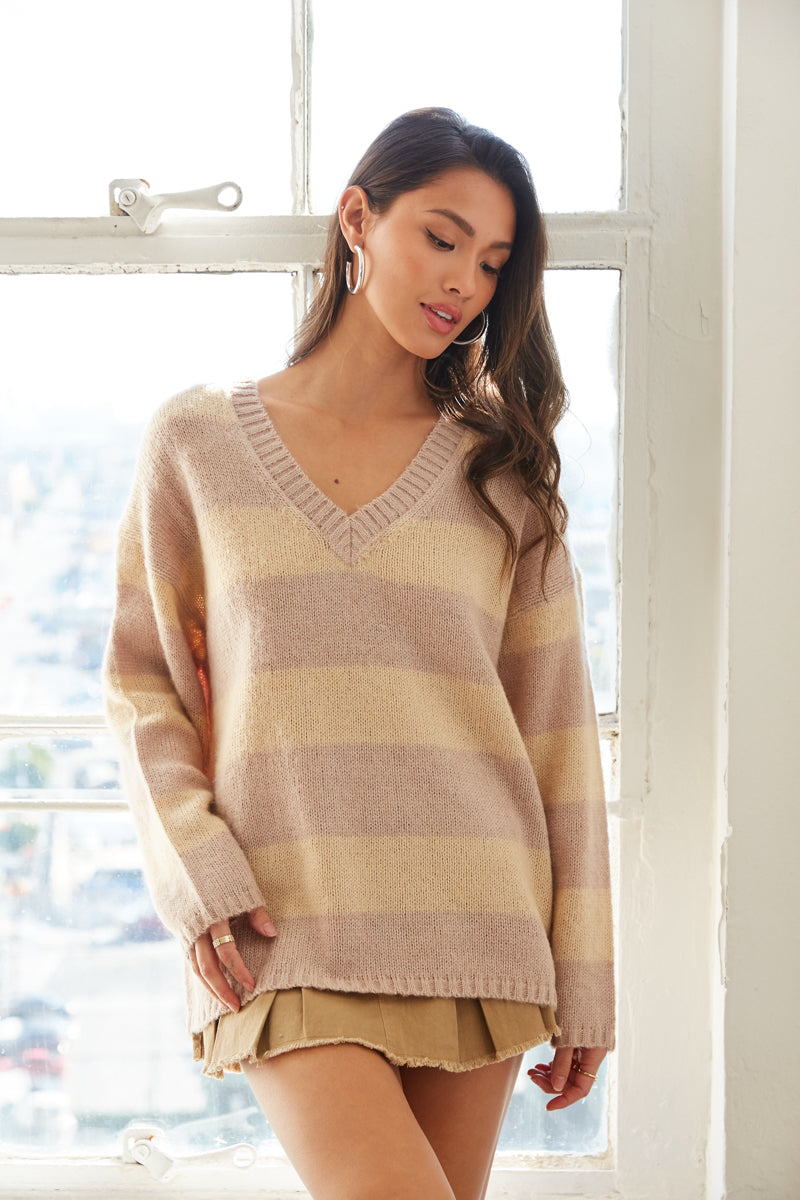 American Threads Emery Oversized Knit Sweater