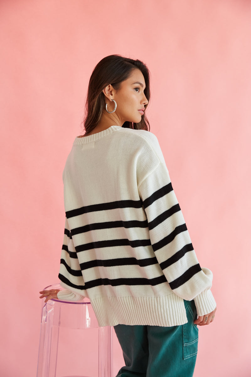 American Threads Emery Oversized Knit Sweater