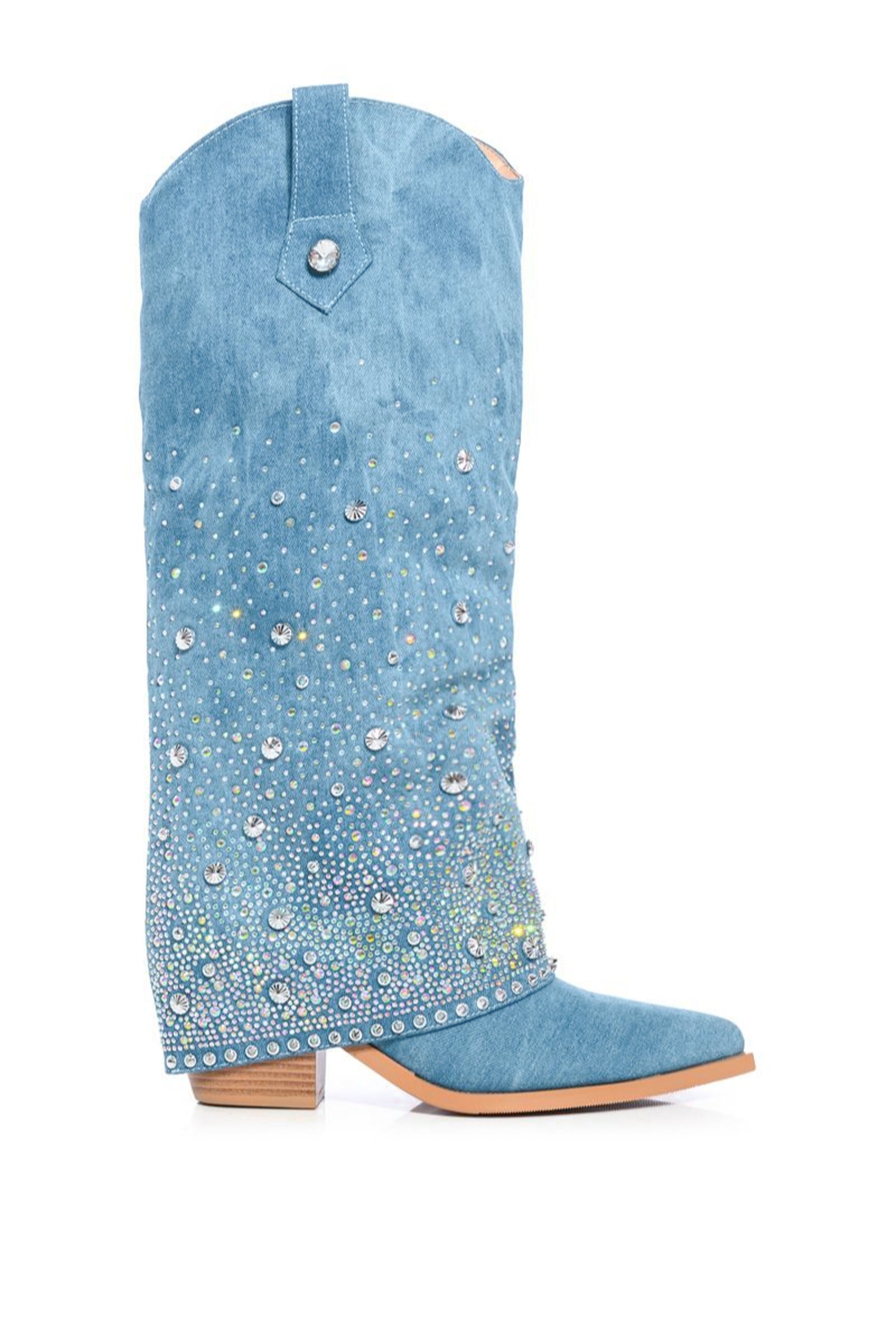 Denim sales western boots