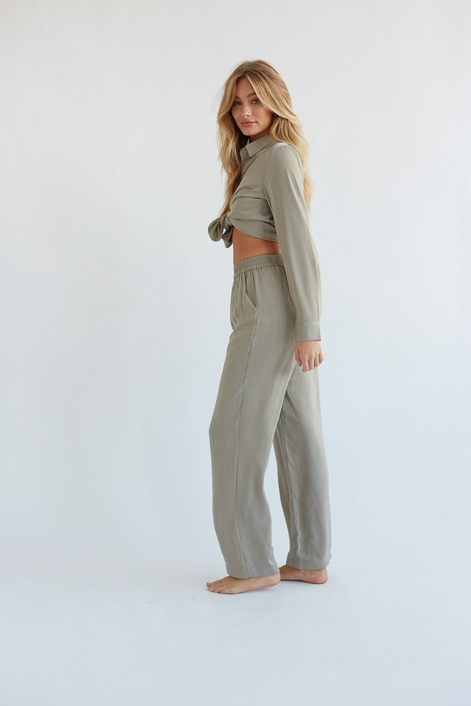 Orion Satin Pants Set • Shop American Threads Women's Trendy