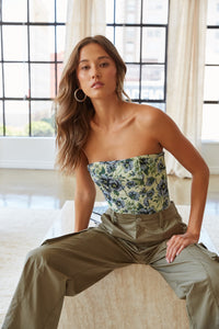 Lilly Floral Peplum Crop Top • Shop American Threads Women's